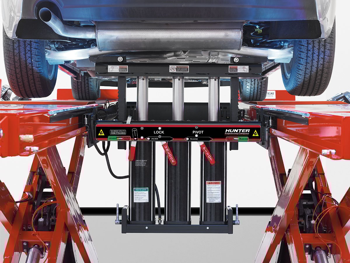 swing air jack on scissor lift 